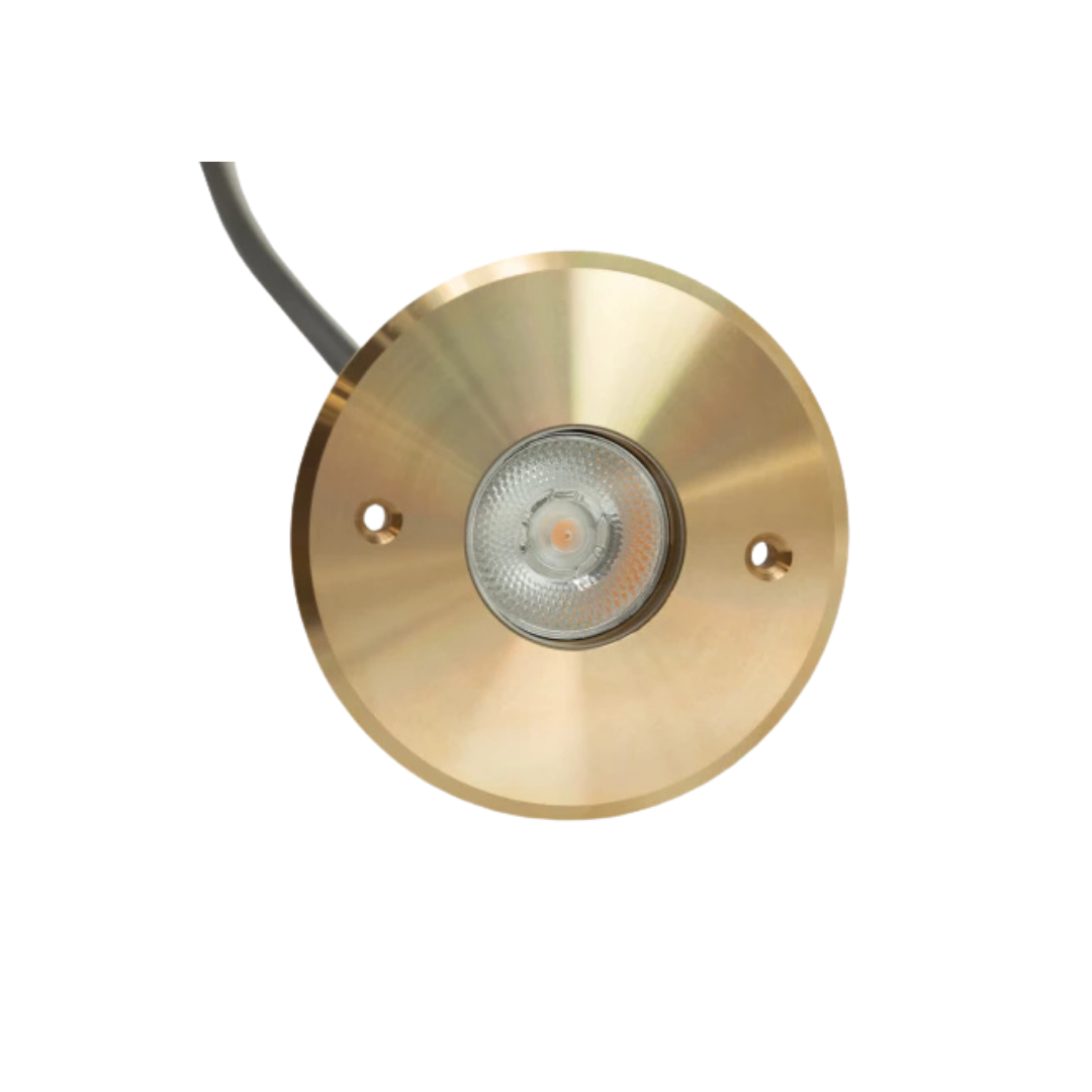 Gold nedgravningsspot STANDARD messing 12/24V
