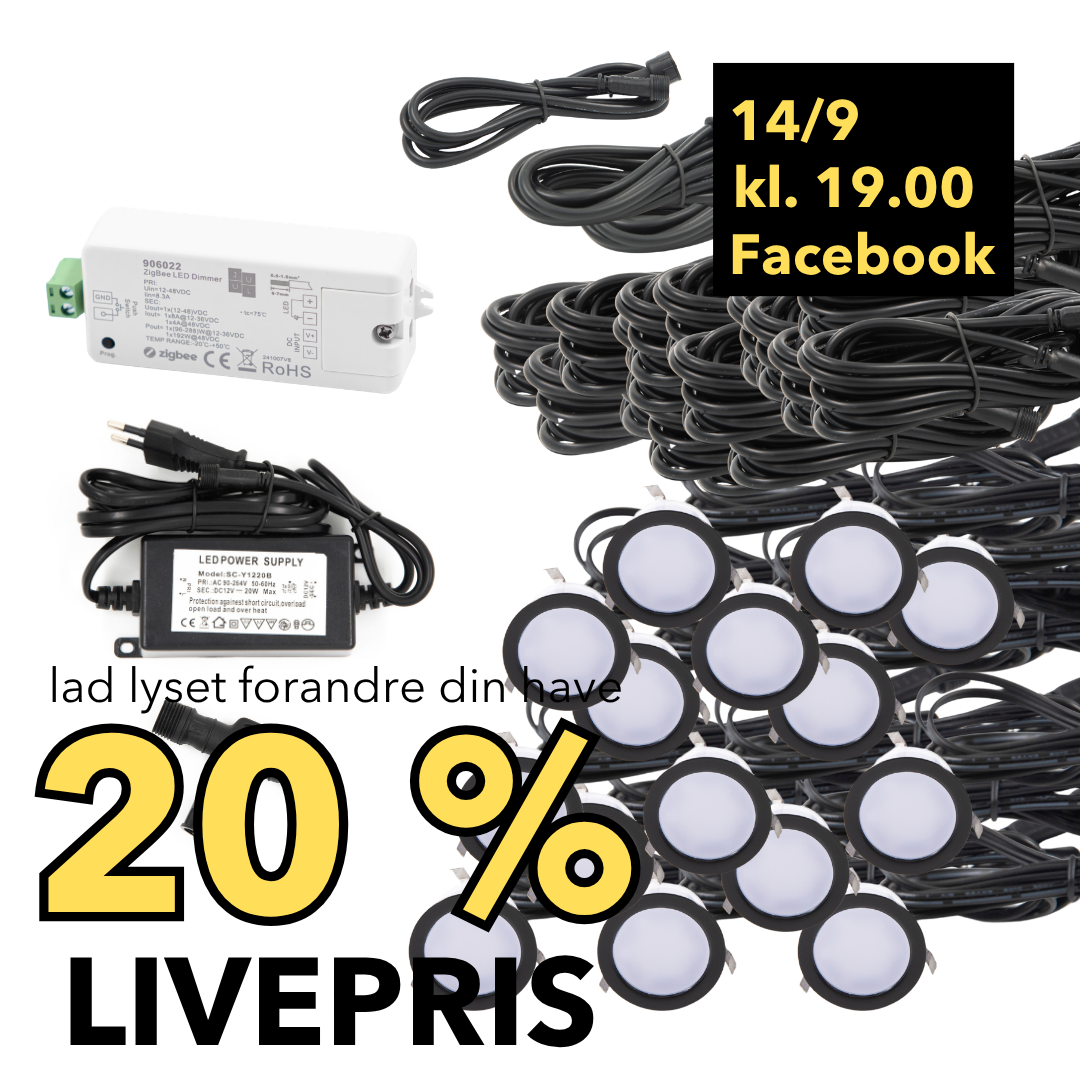 LIVESALG Samlet Kit Cosmos 15 stk / tilbehør-zigbee / Sort