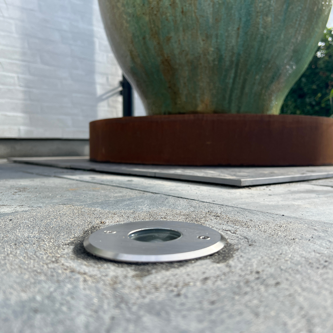 Opal nedgravningsspot asymmetrisk 45° STANDARD rustfrit stål/aluminium 12/24V