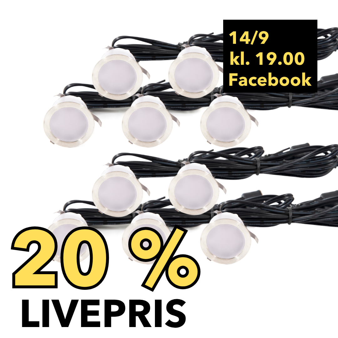 LIVESALG 10 stk Cosmos spot Rustfrit stål