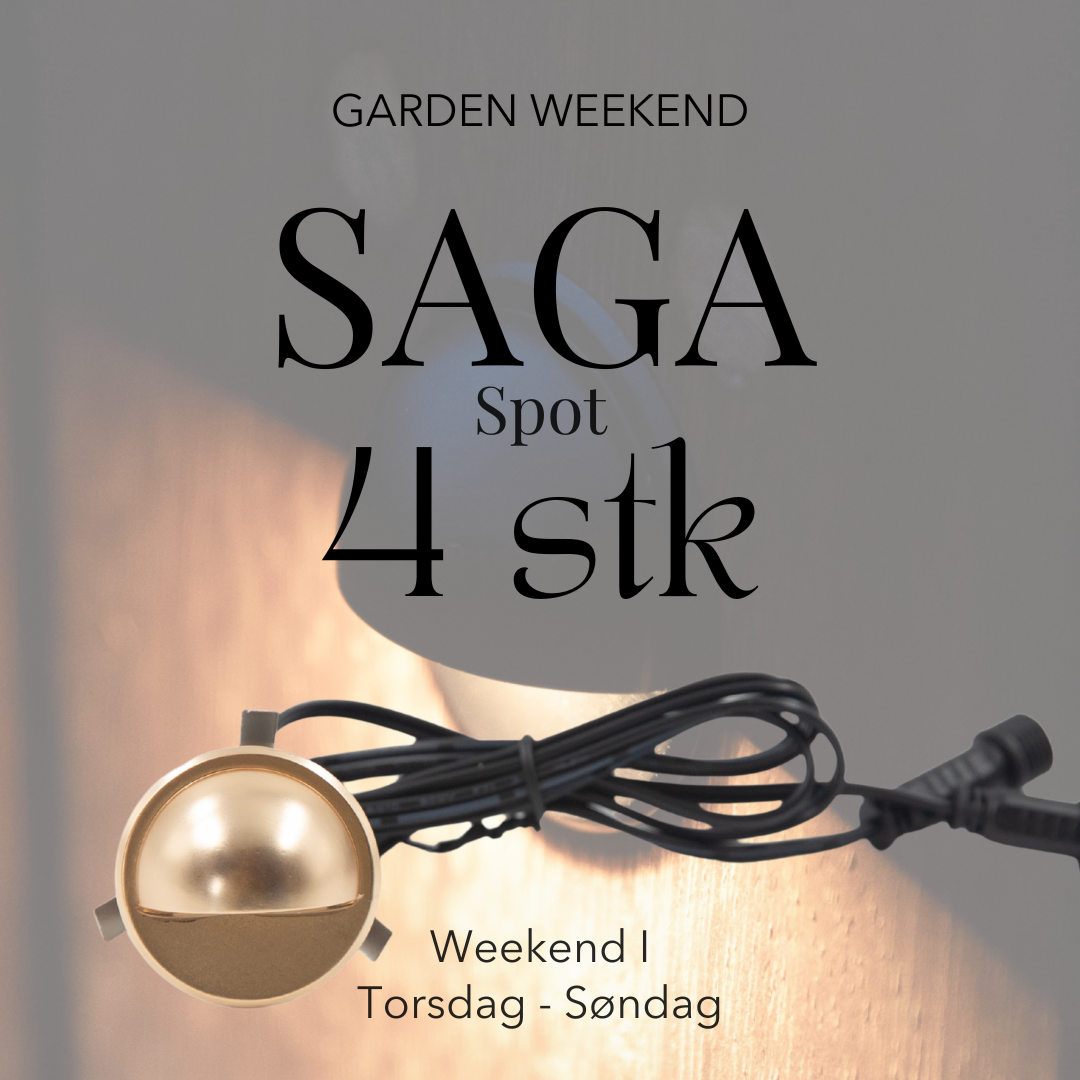 GARDEN WEEKEND SPAR 30 % Indbygningsspot Saga i messing look 4 stk
