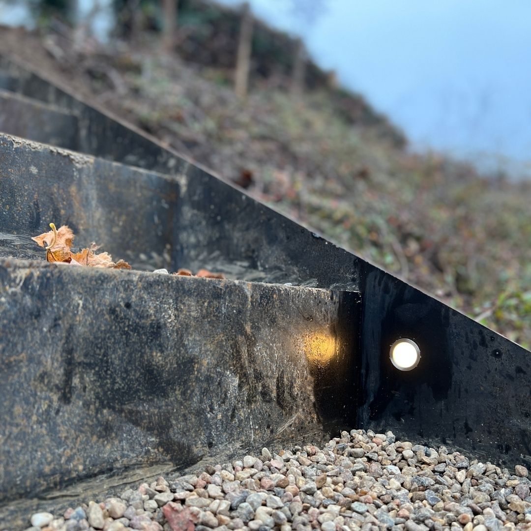 Cosmos i messing - 15 stk Indbygningsspot samlet kit/Skumringsrelæ -