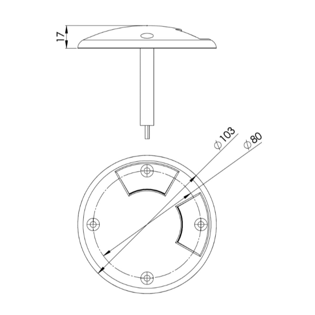 Brillant disc STANDARD 2 lyskilder rustfrit stål 220-240V