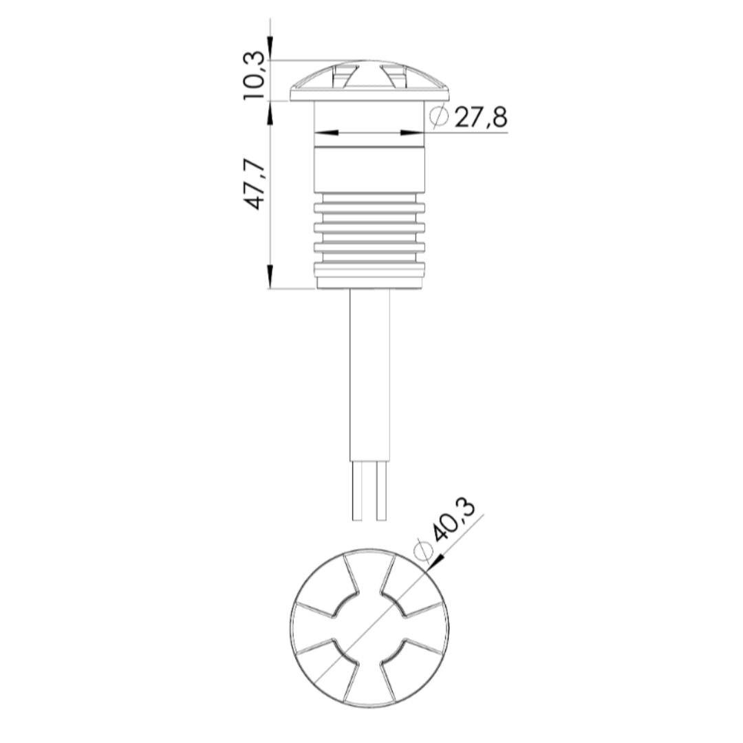Brillant Disc - Micro / 4 lyskilder - 3000 kelvin