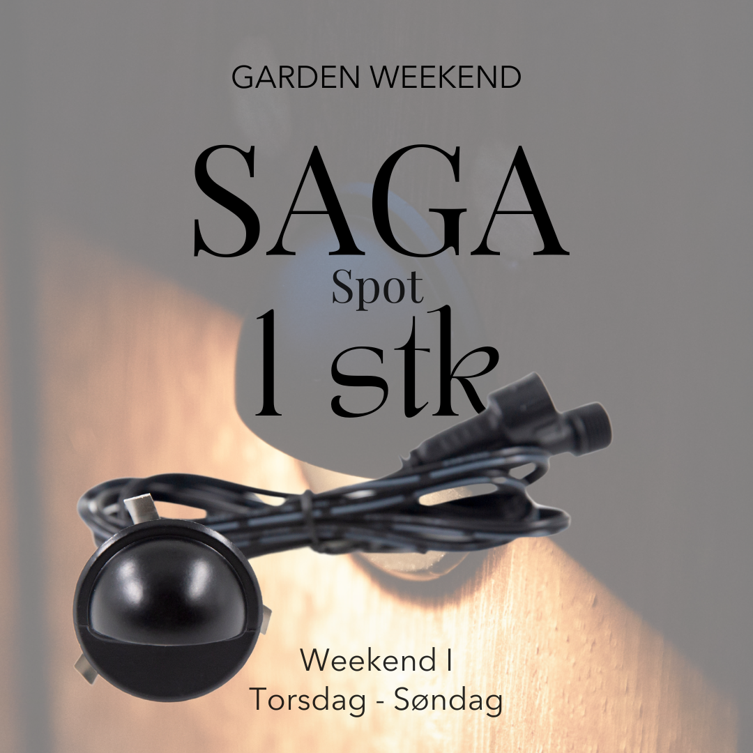 GARDEN WEEKEND SPAR 30 % Indbygningsspot Saga i sort 1 stk