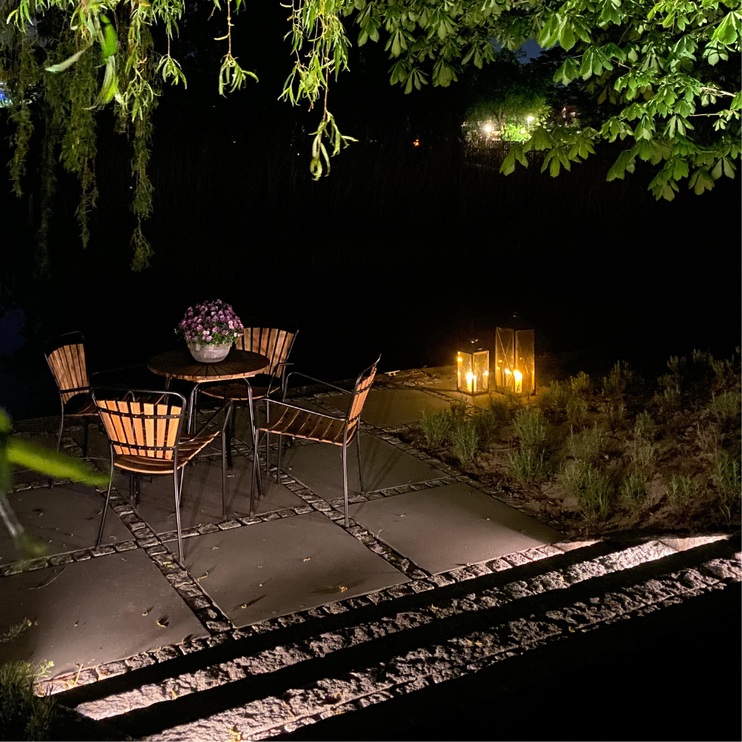 Cosmos i sort - 15 stk Indbygningsspot samlet kit/Skumringsrelæ -