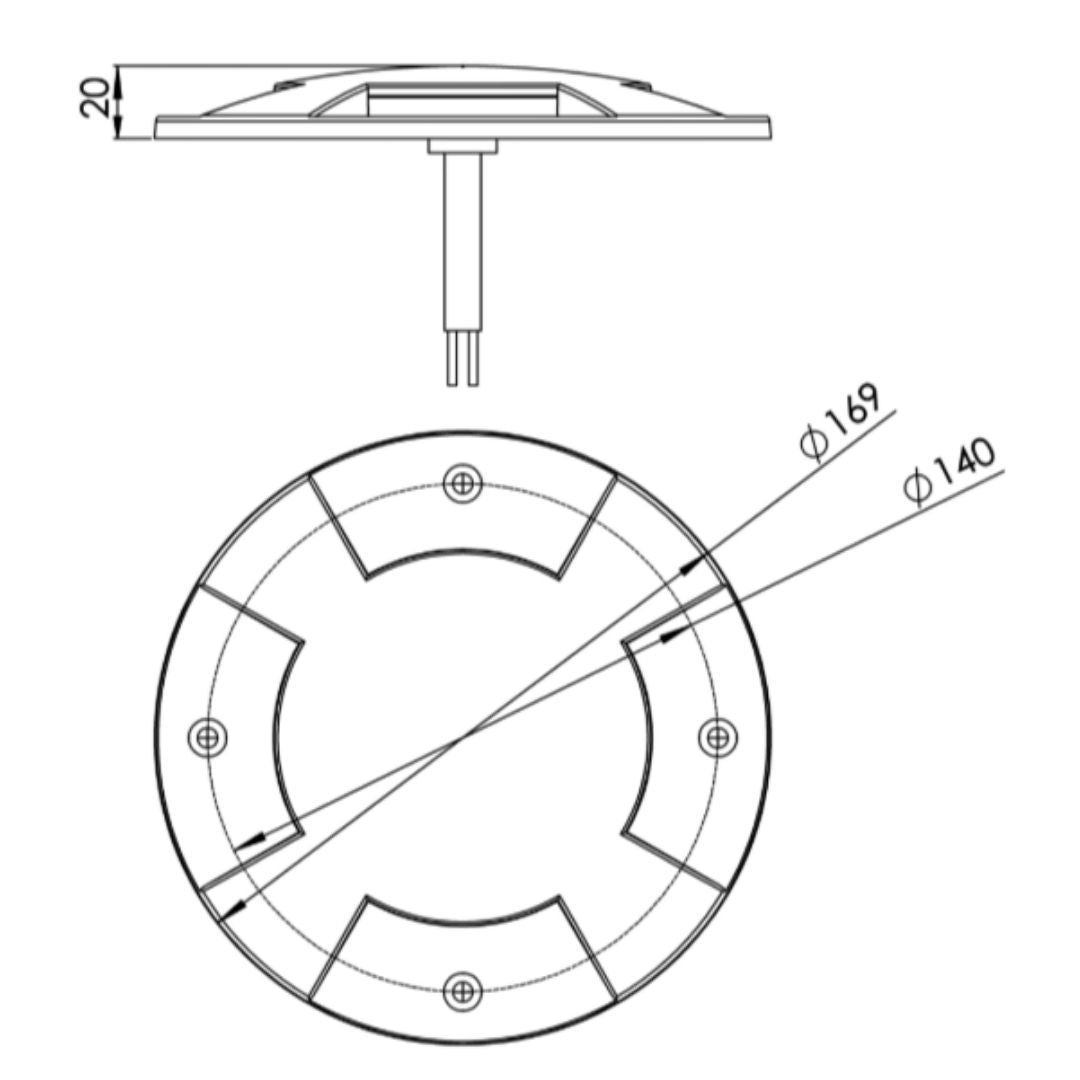Brillant Disc - Medium / 2 lyskilder - 3000 kelvin