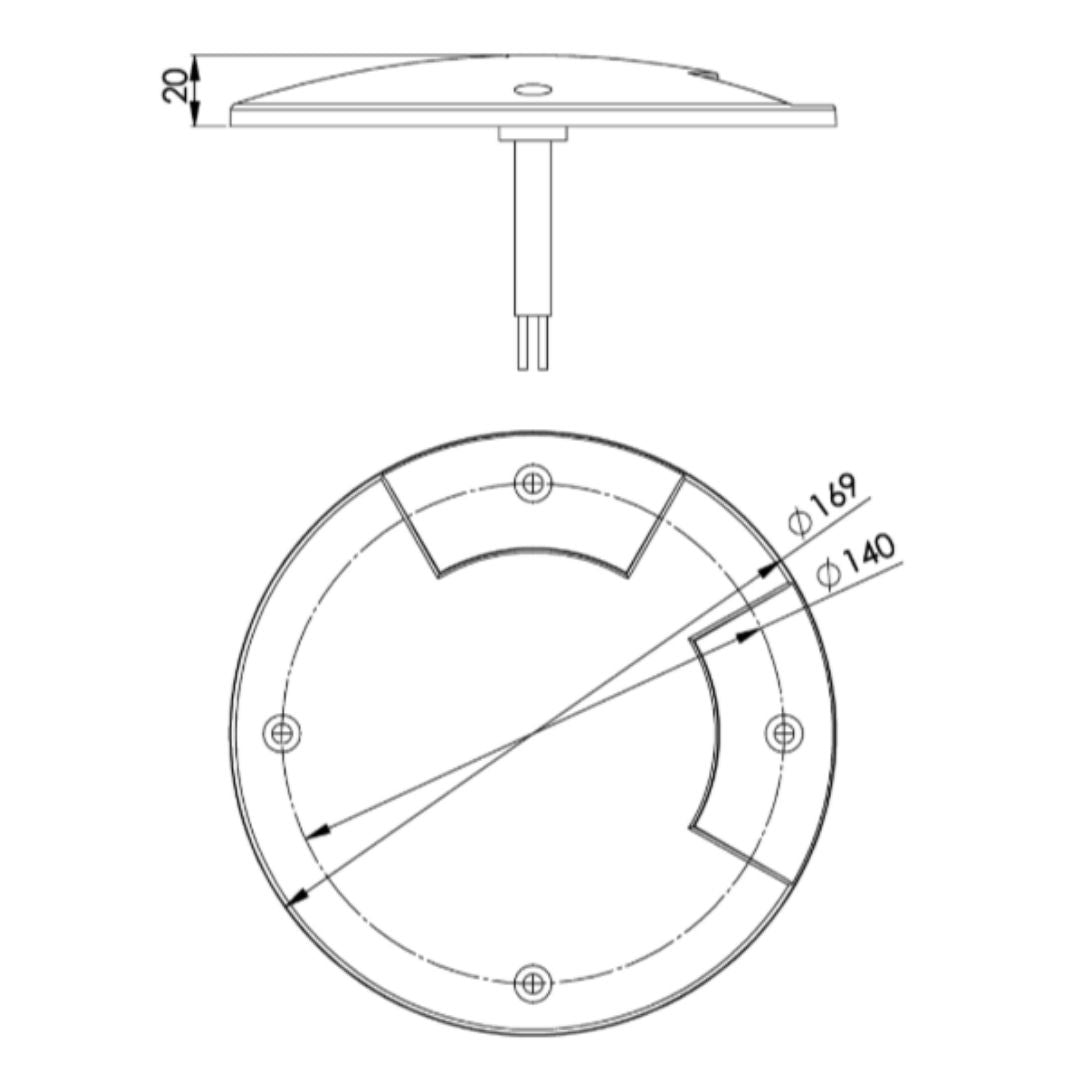 Brillant Disc - Medium / 2 lyskilder - 3000 kelvin