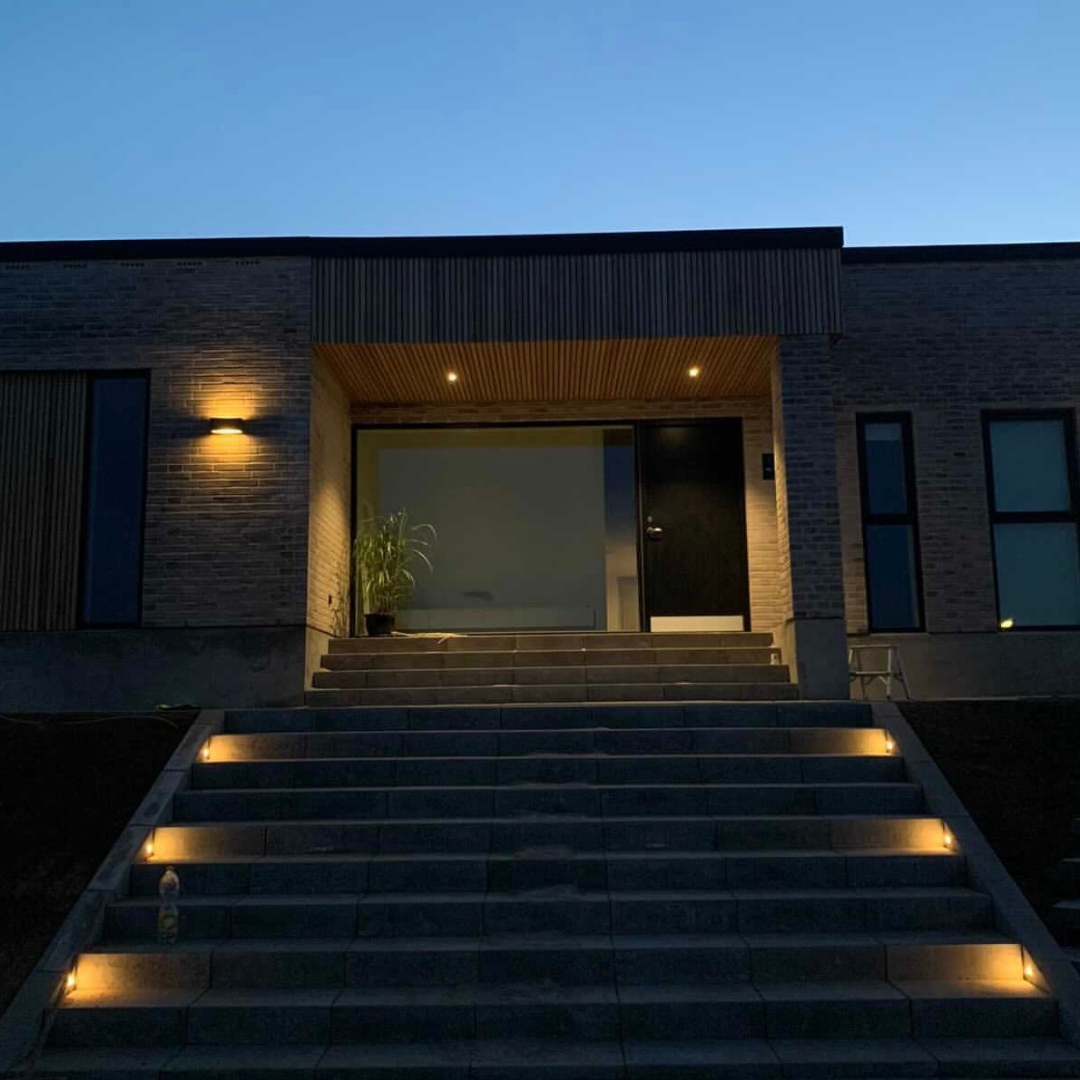 BLACK WEEK - Indbygningsspot samlet kit/Skumringsrelæ - Cosmos i rustfrit stål - 15 stk