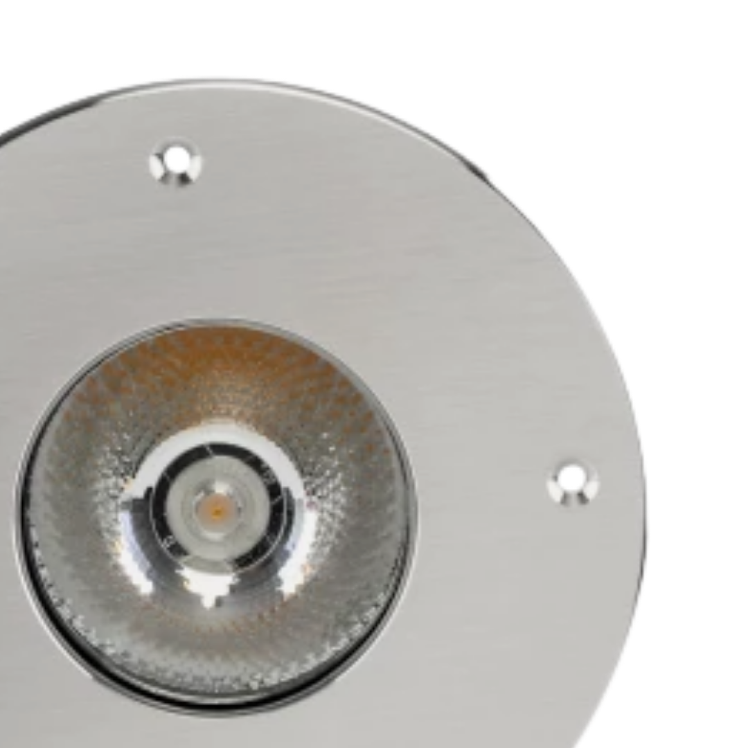 Gold nedgravningsspot MEDIUM rustfrit stål/aluminium 12/24V