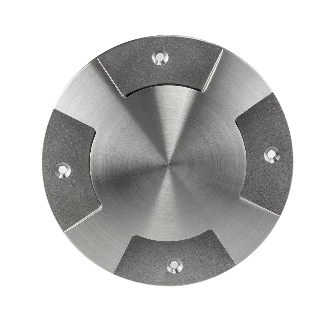 BRILLANT DISC MEDIUM RUSTFRIT STÅL 4 LYSKILDER 220-240V