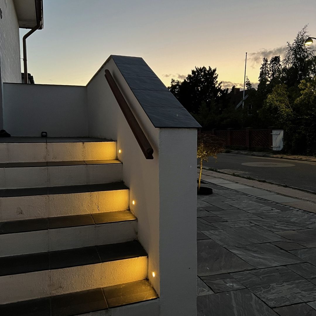 Cosmos i sort - 15 stk Indbygningsspot samlet kit/Skumringsrelæ -