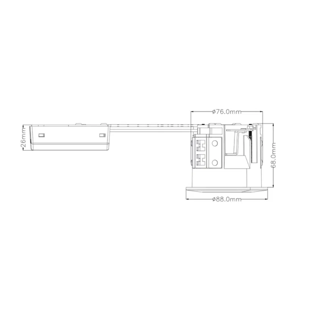 Udendørs GU10 indbygningsspot 230V - Mat hvid - VENTA