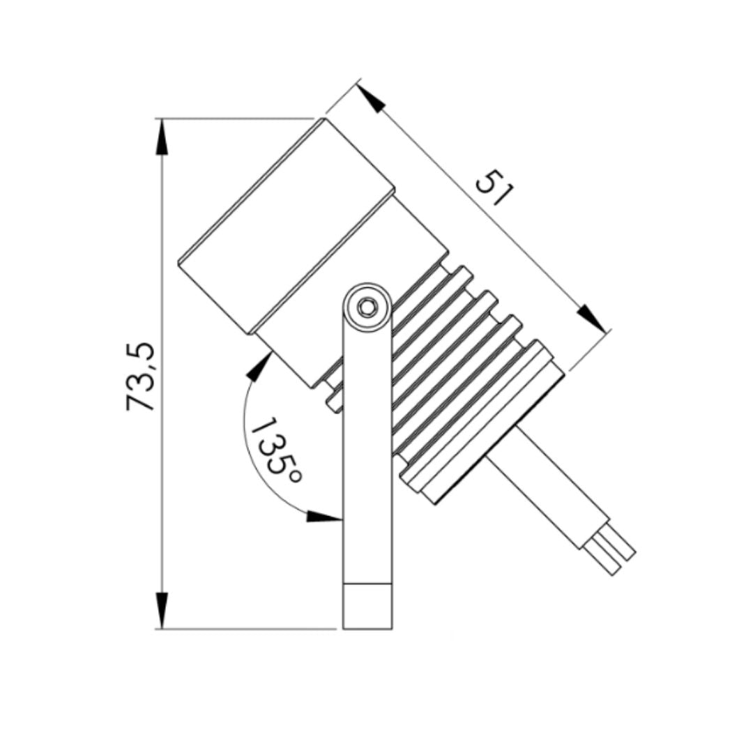 Diamond spot MICRO messing 12/24V