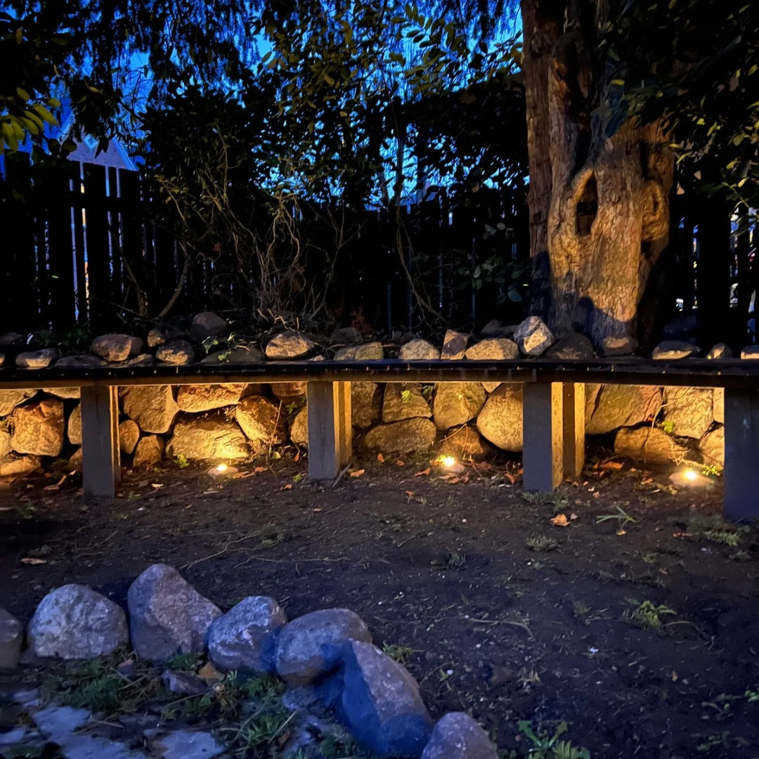 BLACK WEEK - Indbygningsspot samlet kit/Skumringsrelæ - Cosmos i messing - 15 stk