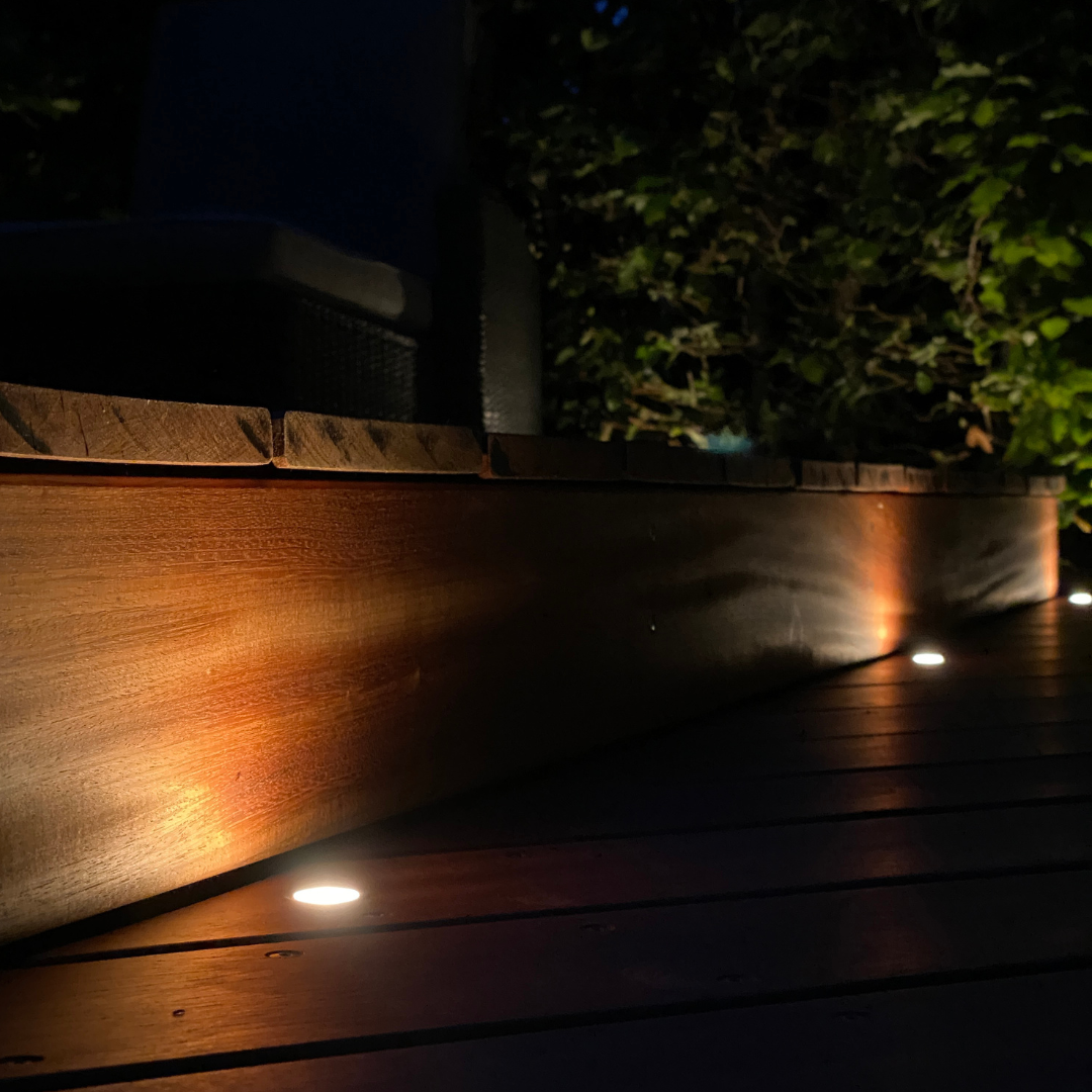 BLACK WEEK - Indbygningsspot samlet kit/Skumringsrelæ - Cosmos i rustfrit stål - 5 stk