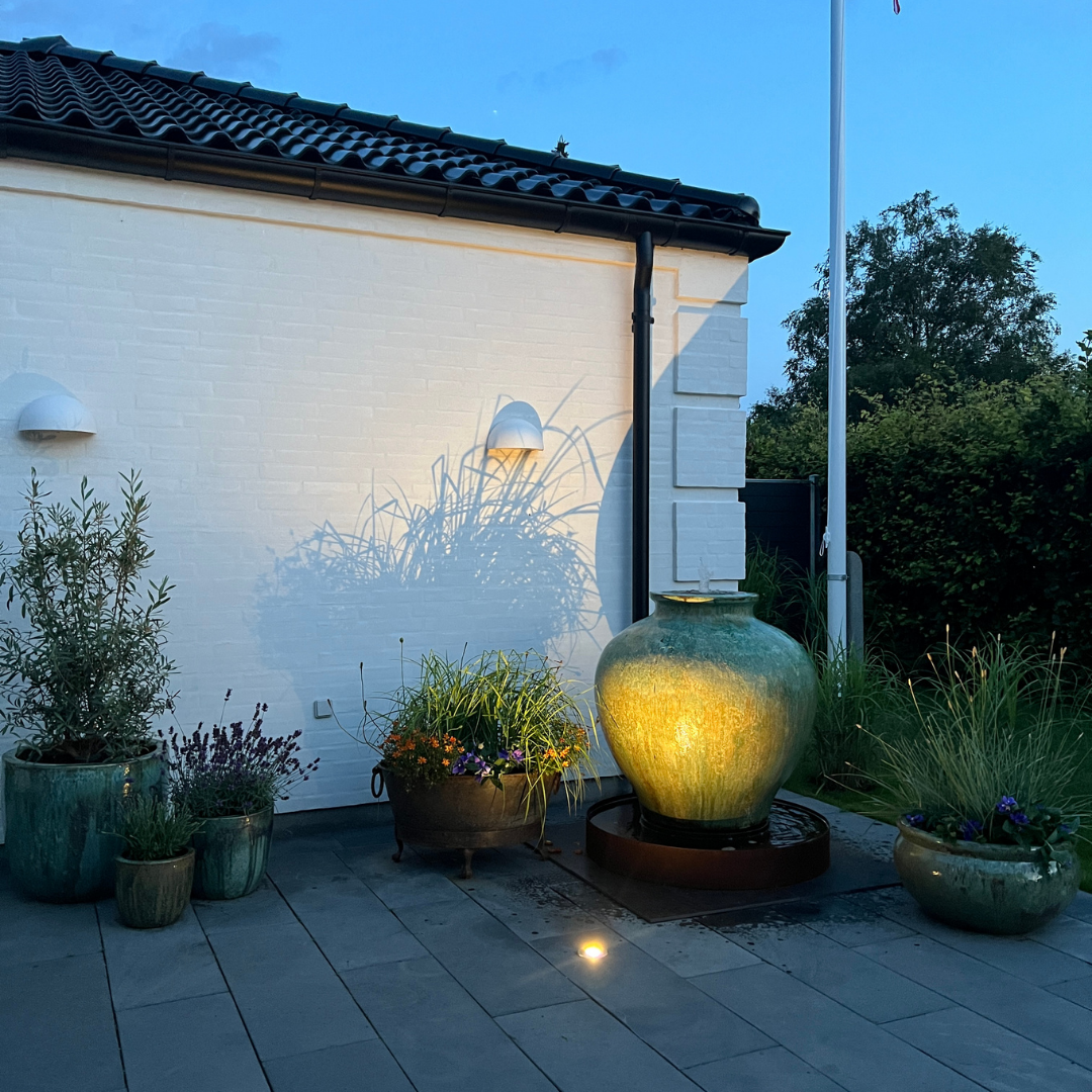 Opal nedgravningsspot asymmetrisk 45° STANDARD rustfrit stål/aluminium 12/24V