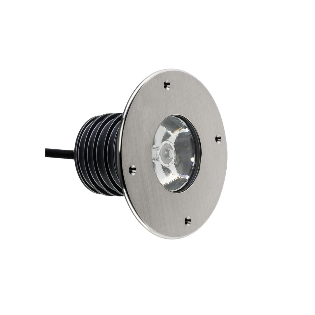 OPAL NEDGRAVNINGSSPOT MEDIUM RGBW RUSTFRIT STÅL/ALU-12/24V