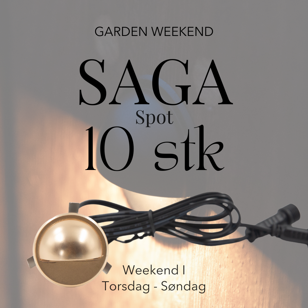 GARDEN WEEKEND SPAR 30 % Indbygningsspot Saga i messing look 10 stk