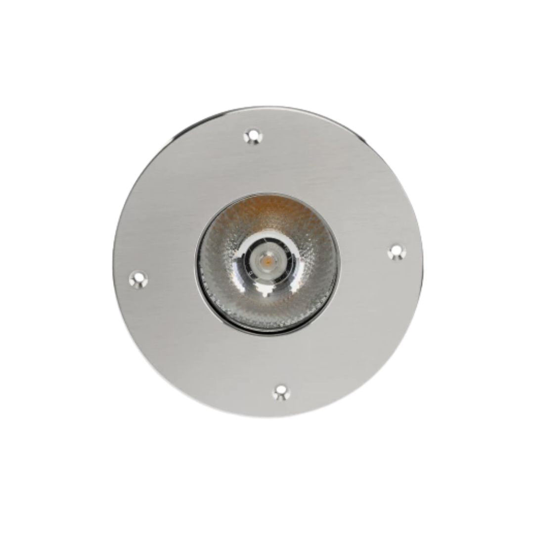 GOLD NEDGRAVNINGSSPOT MEDIUM RUSTFRIT STÅL/ALU-12/24V