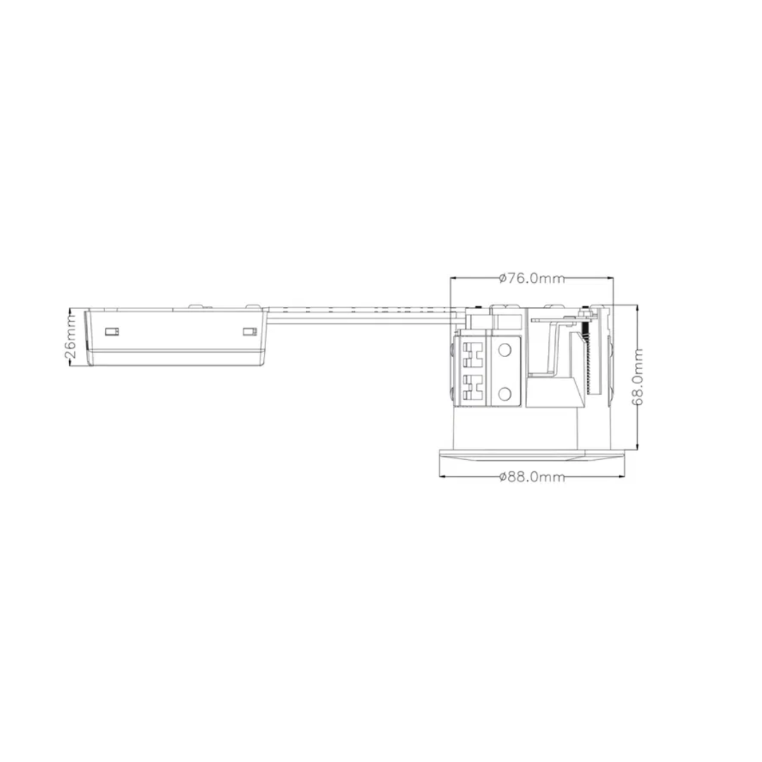 Udendørs GU10 indbygningsspot 230V - Mat sort - VENTA