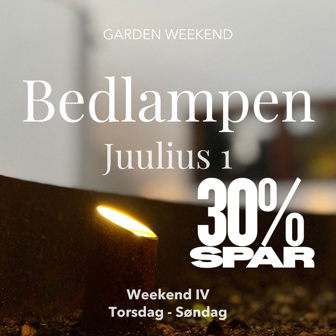 SPAR 30% Bedlampe Juulius 1 i rust GARDEN WEEKEND