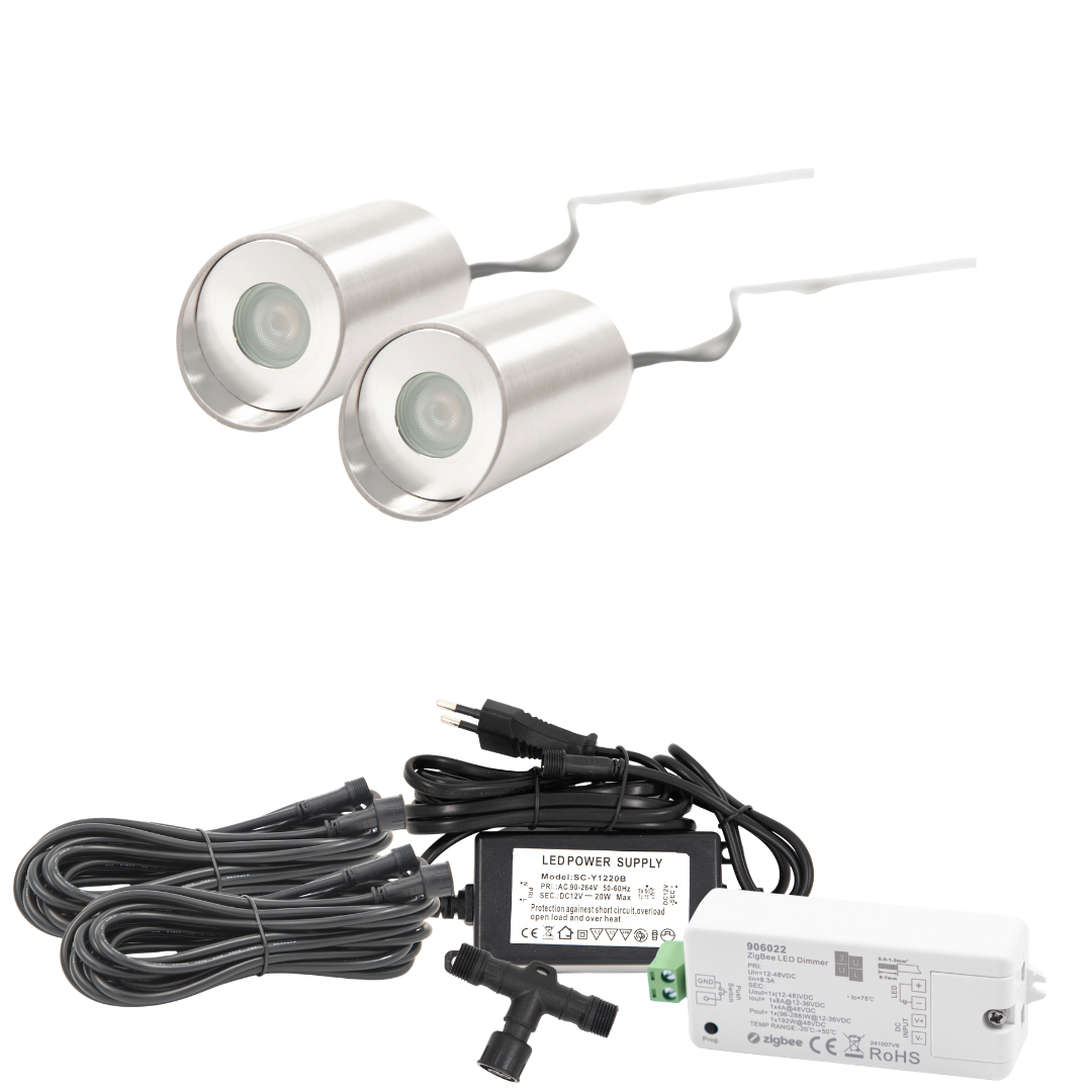 Lille Bedpakke 3 Rustfrit stål - Zigbee