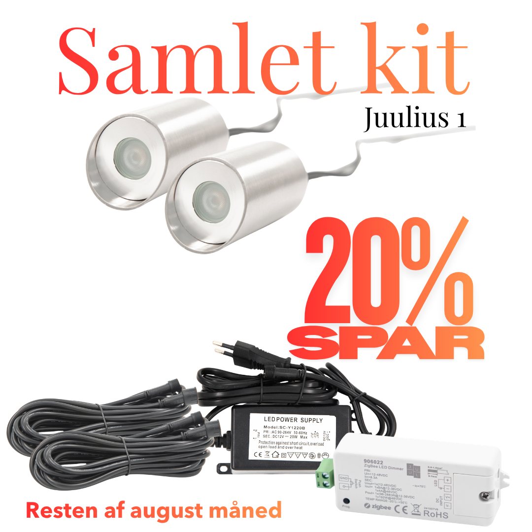 Lille Bedpakke Rustfrit stål - Zigbee- SPAR 20 % resten af august måned