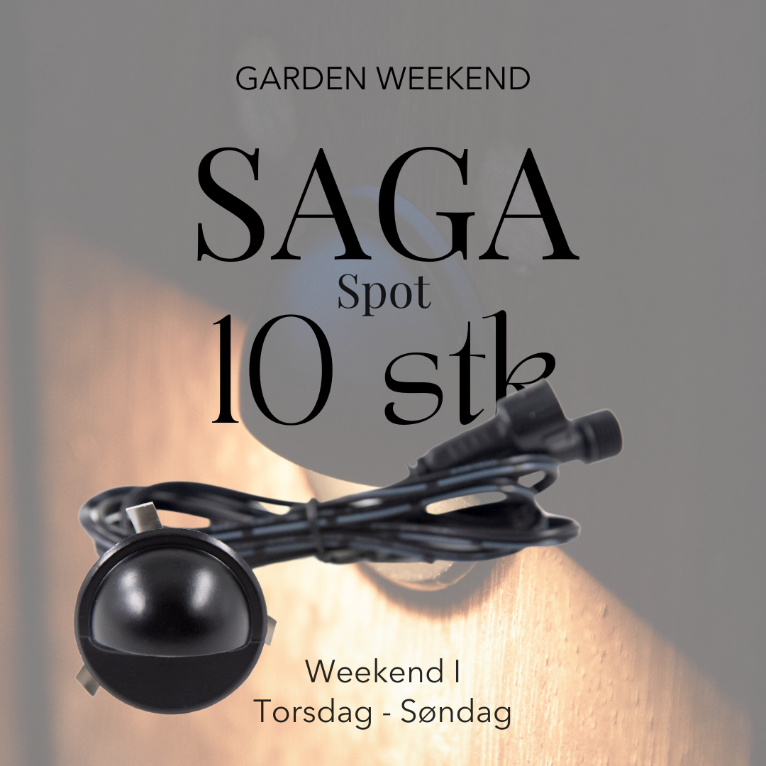 GARDEN WEEKEND SPAR 30 % Indbygningsspot Saga i sort 10 stk