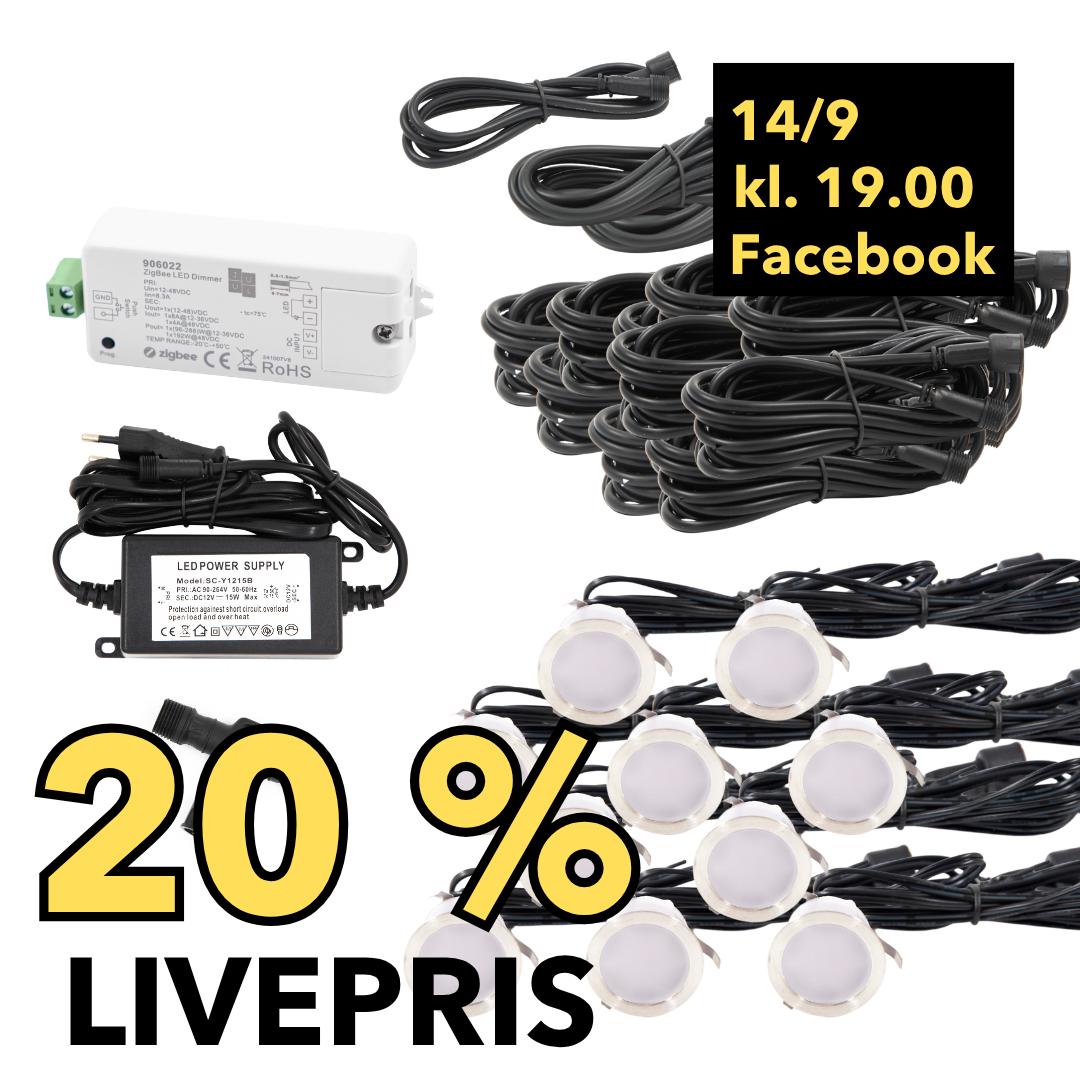 LIVESALG Samlet Kit Cosmos 10 stk / tilbehør-zigbee / Rustfrit stål