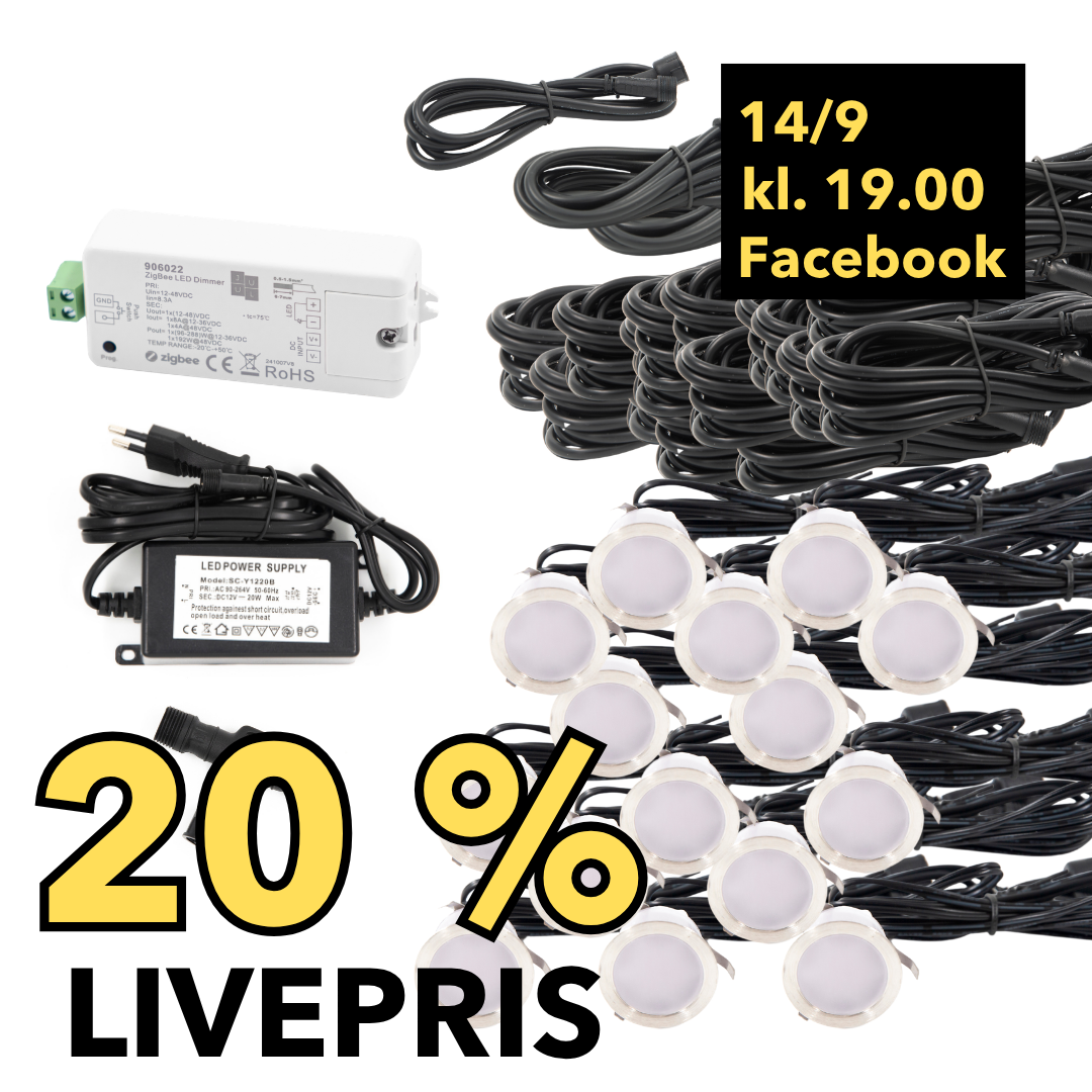 LIVESALG Samlet Kit Cosmos 15 stk / tilbehør-zigbee / Rustfrit stål
