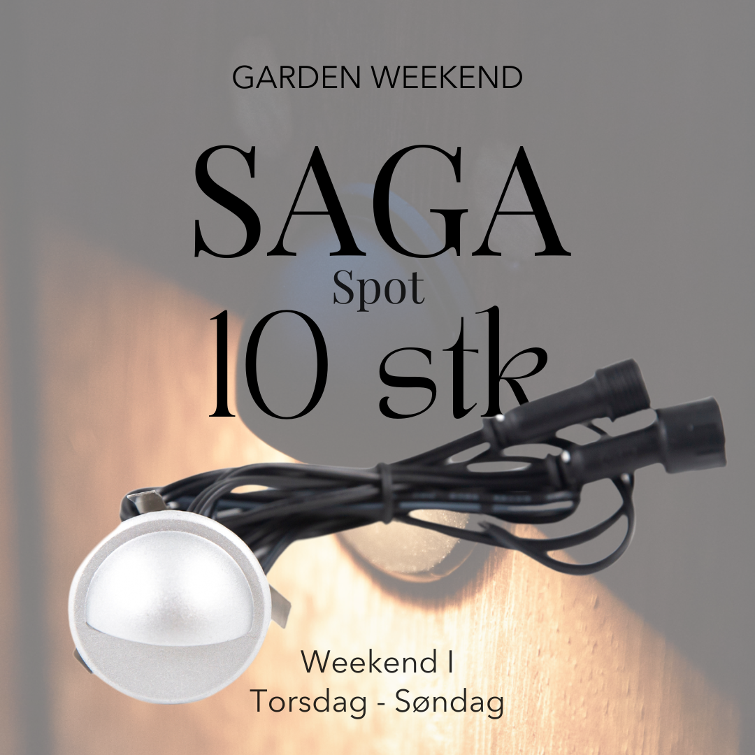 GARDEN WEEKEND SPAR 30 % Indbygningsspot Saga i sølvfarvet look 10 stk