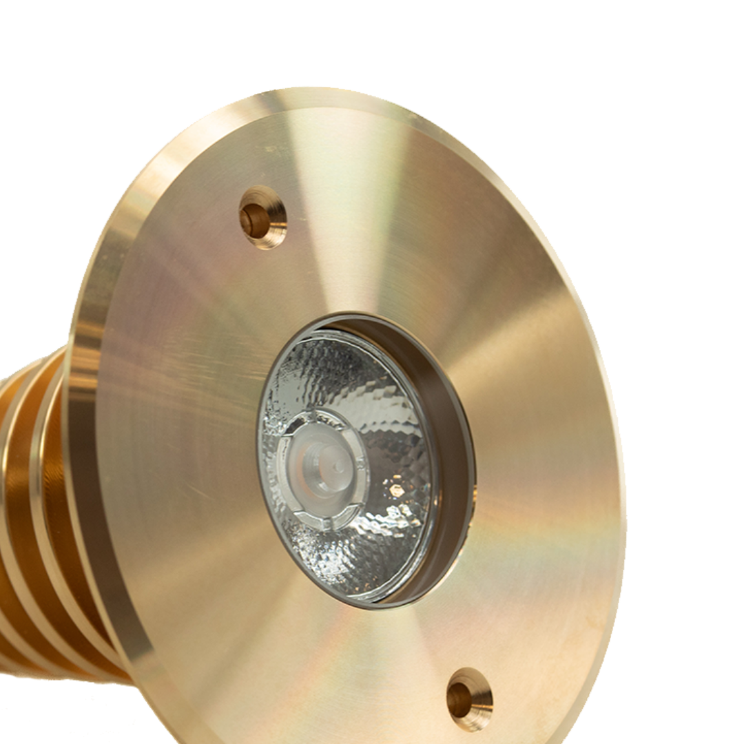 Gold nedgravningsspot STANDARD messing 12/24V