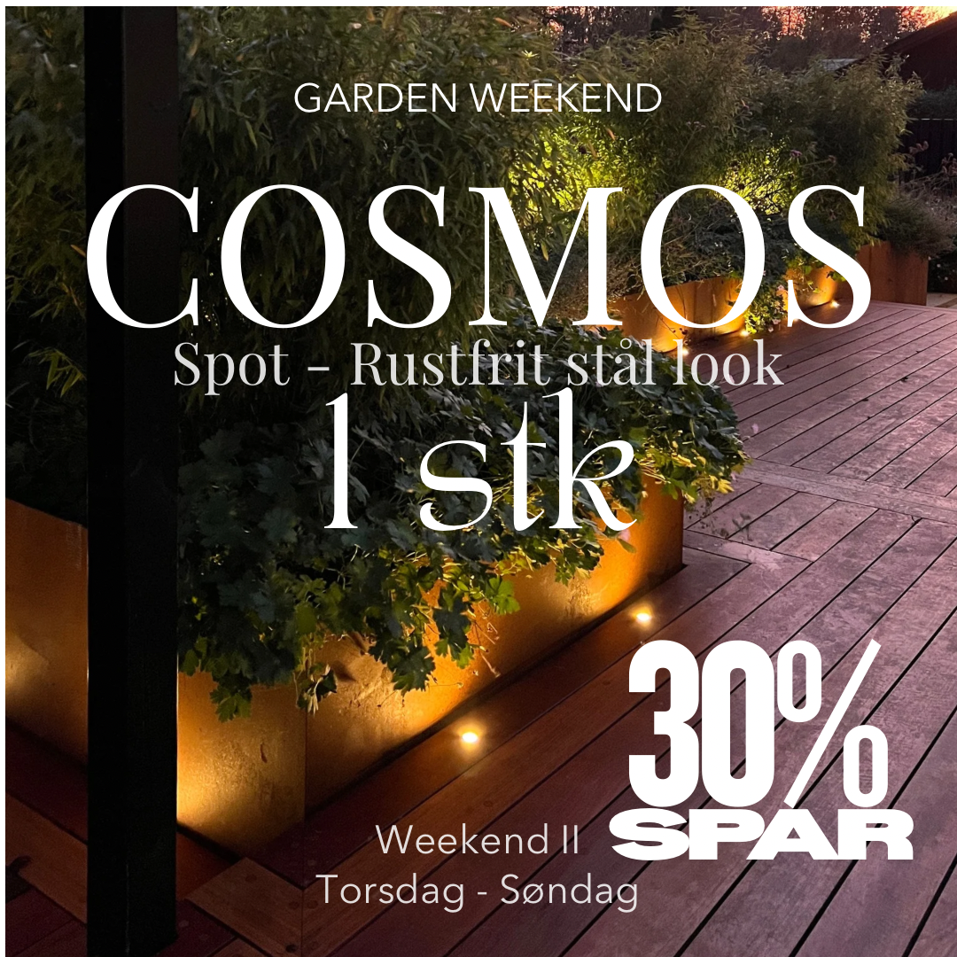 Spar 30 % Indbygningsspot Cosmos i rustfrit stål 1 stk Garden Weekend🌿
